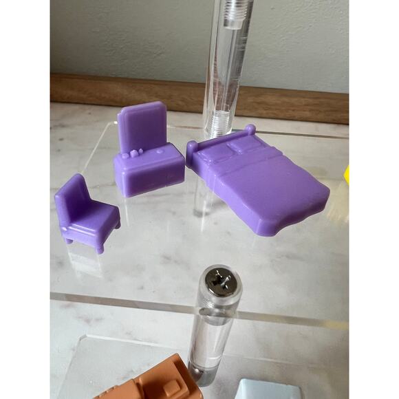 Vintage Random Blue box Tiny Dreams Dollhouse Dolls Polly Pocket stages - Picture 9 of 14